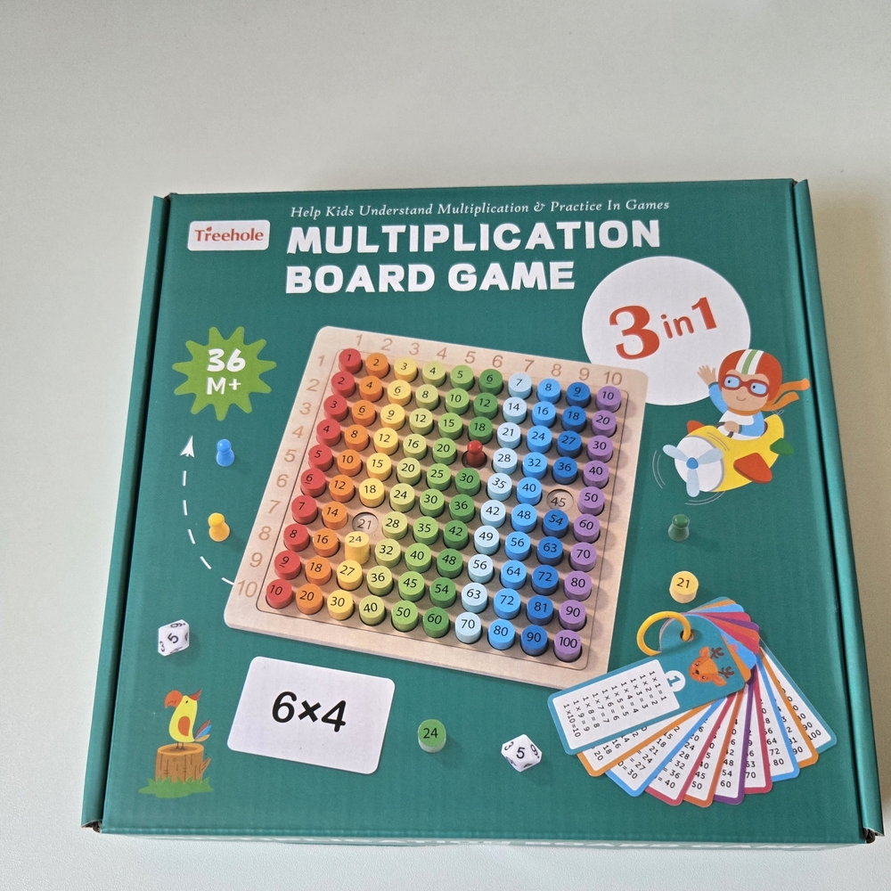 Multiplication Board Game for Kids - Colorful Educational Toy - Picture 1 of 6